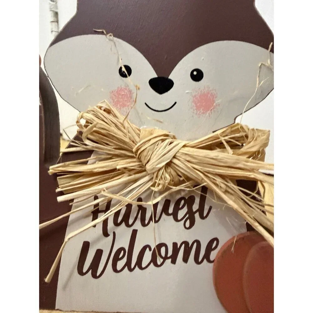Harvest Welcome fox decor